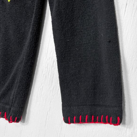 VTG 90s Ornaments & Holly Grandmacore Holiday Sweater Women's S Knit‎ Textured - Picture 4 of 6